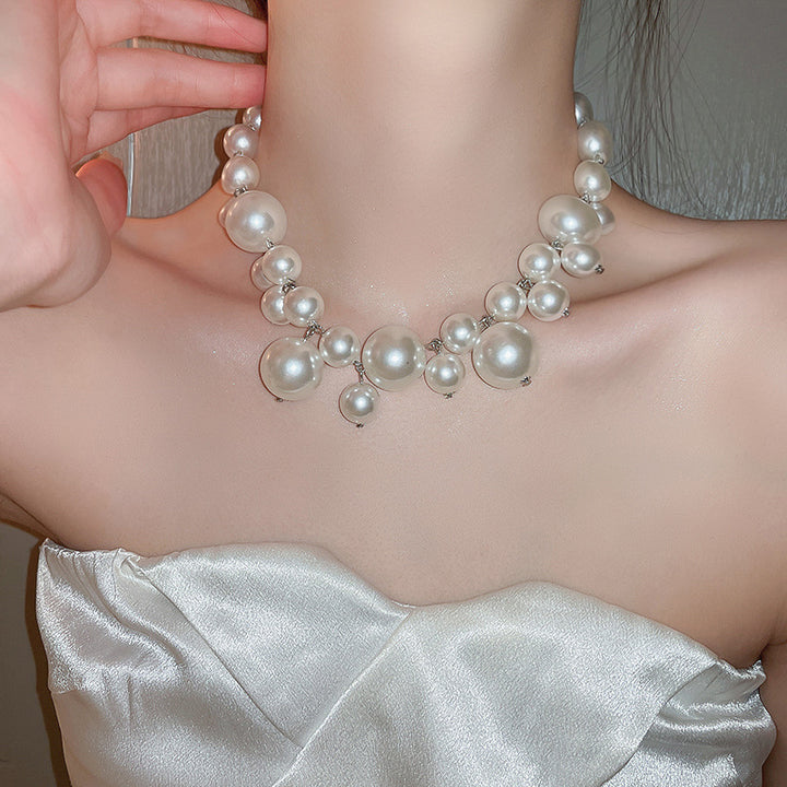 Retro Bridal Pearl Necklace - Light Luxury