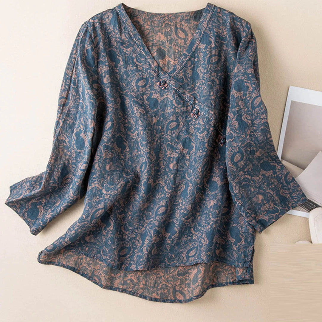 Lila Linen Blouse