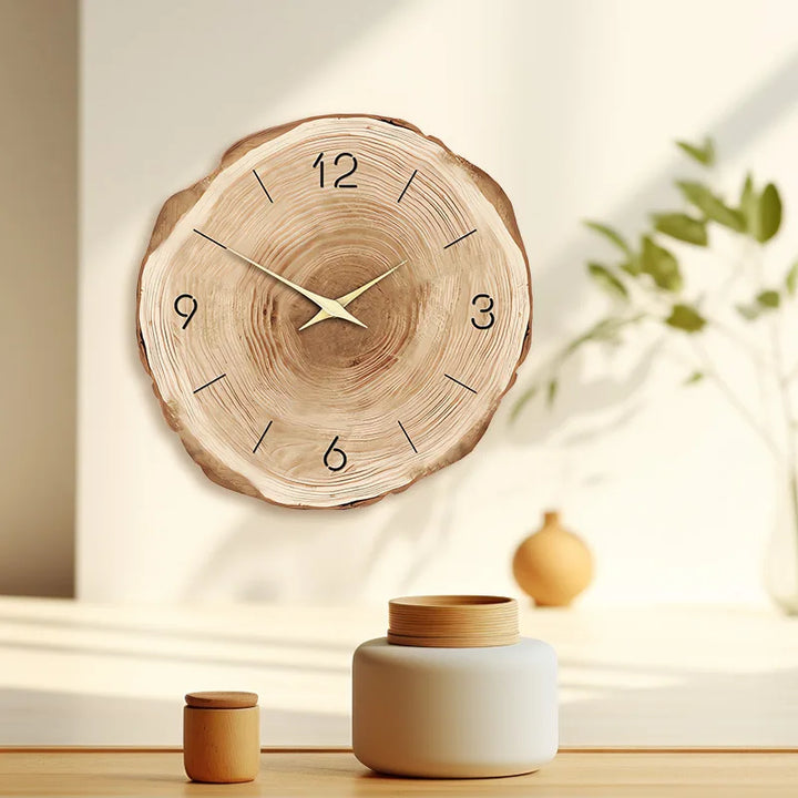 Wood Grain Wall Clock