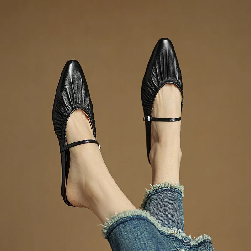 Simona Leather Mules