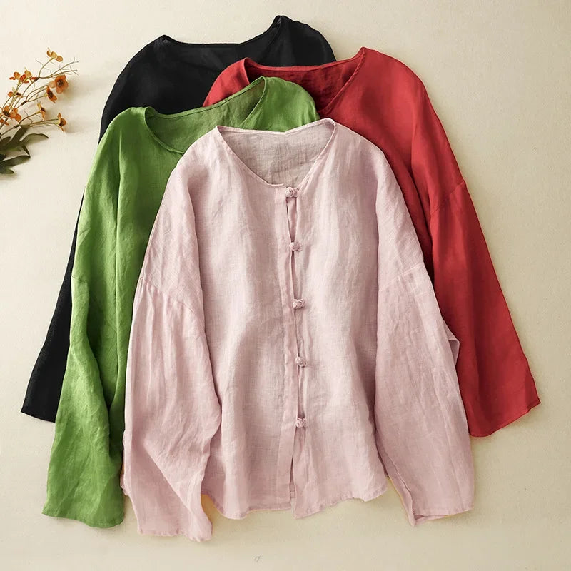 Amanda Linen Blouse
