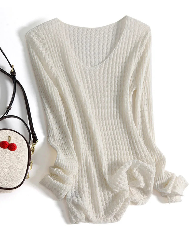 Cynthia Hollow Knit Top