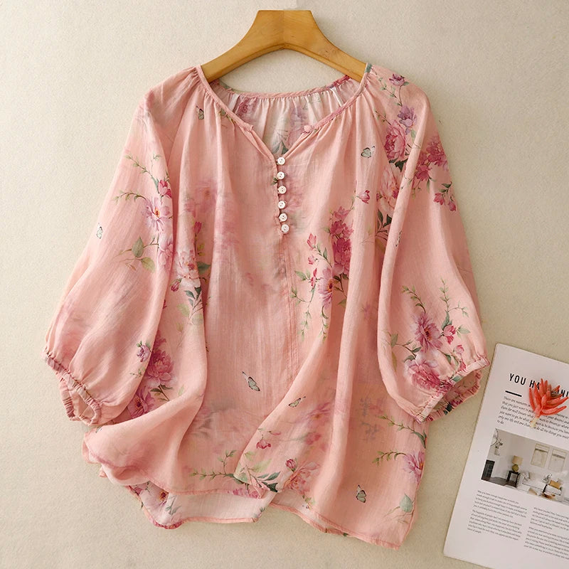 Amanda Linen Blouse