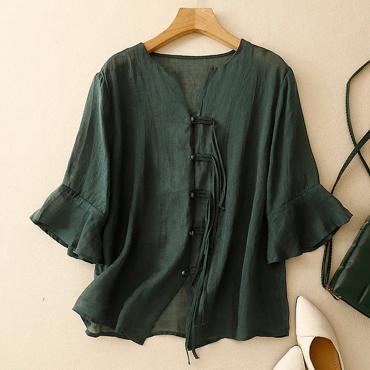 Amelia Linen Blouse
