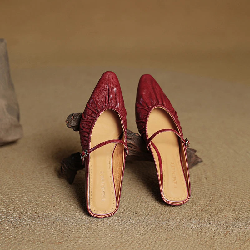 Simona Leather Mules