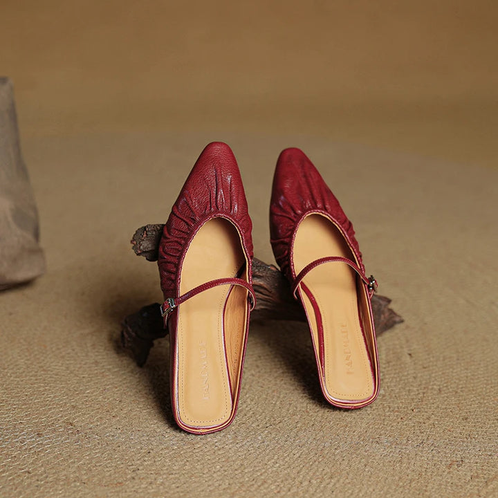Simona Leather Mules