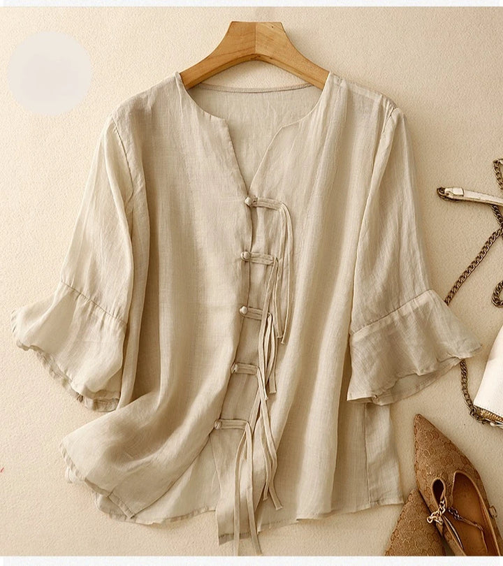 Amelia Linen Blouse