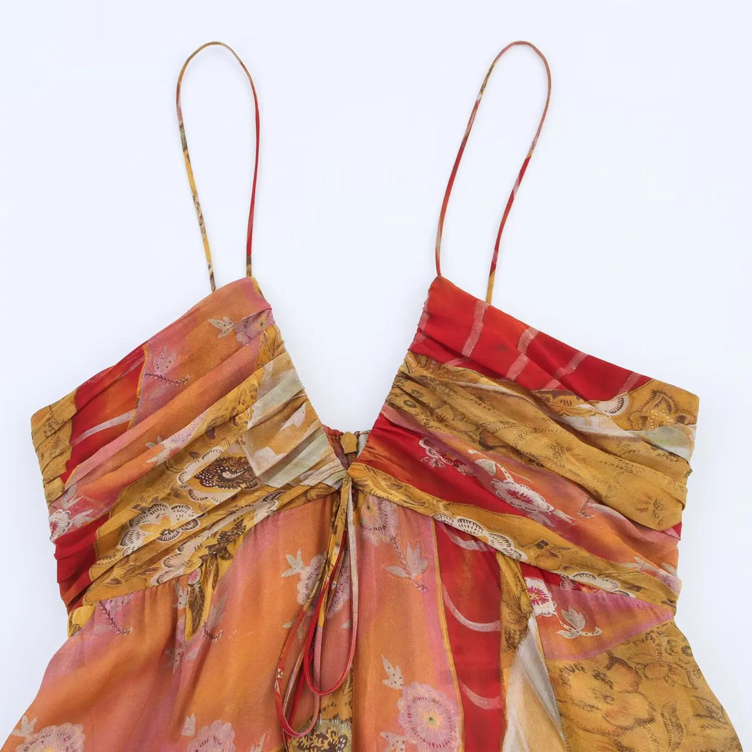 Marbella Pleated Maxi Dress