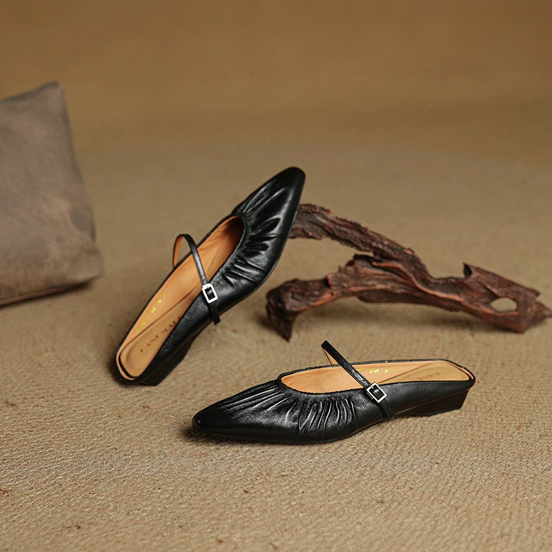 Simona Leather Mules