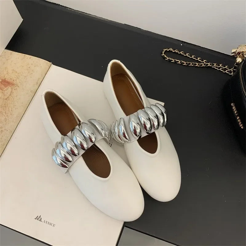 Briana Metal Buckle Shoes