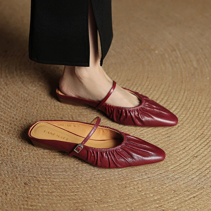 Simona Leather Mules