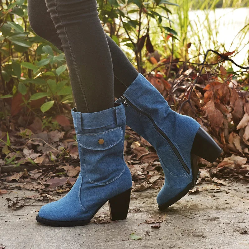 Christina Denim Boots