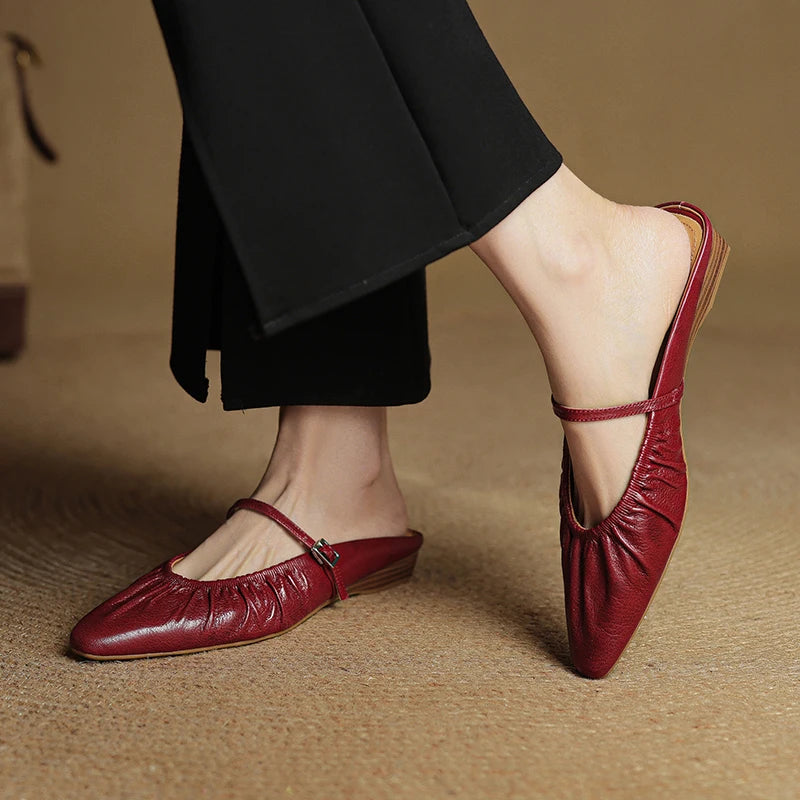 Simona Leather Mules