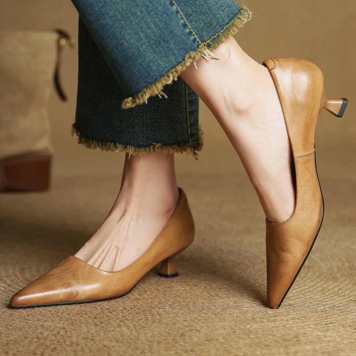 Martina Genuine Leather Pumps