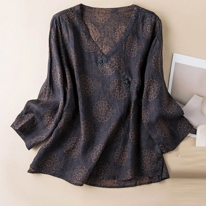 Lila Linen Blouse