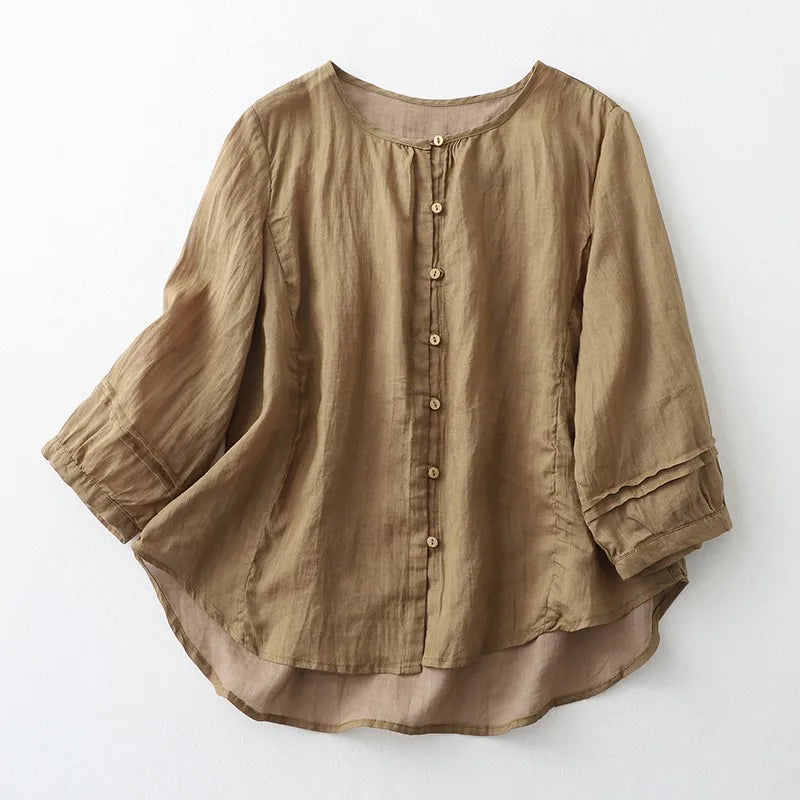 Amelia Linen Blouse