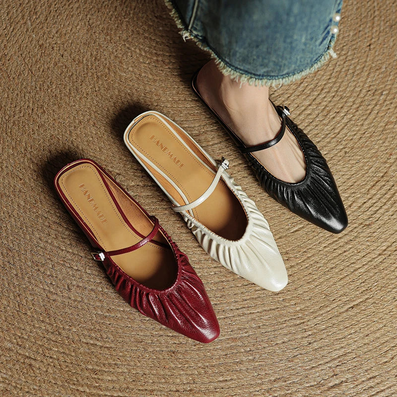 Simona Leather Mules