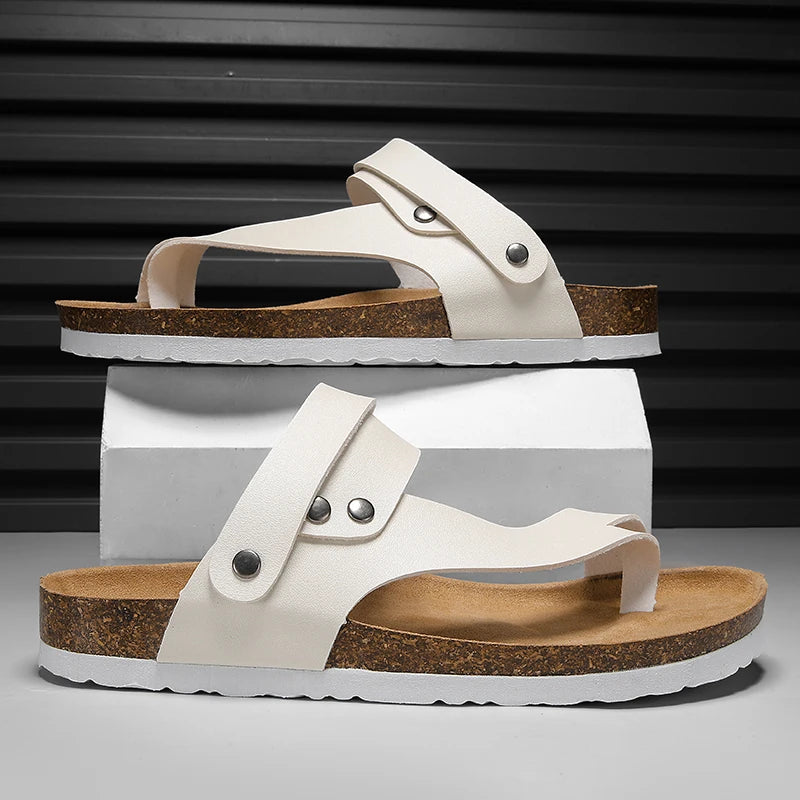 Vento Leather Slides