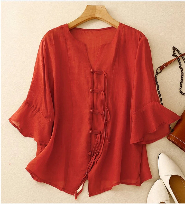 Amelia Linen Blouse