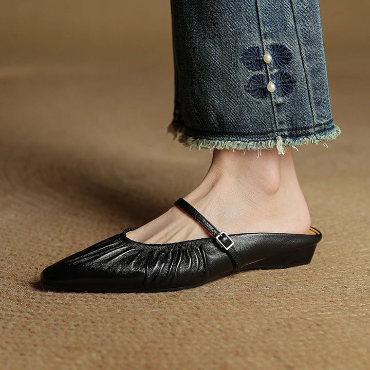 Simona Leather Mules
