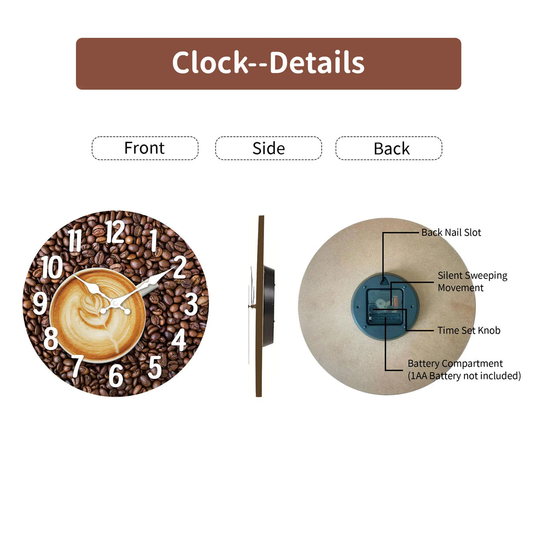 Espresso Wall Clock