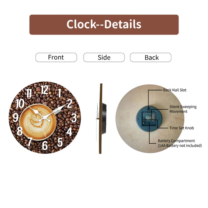 Espresso Wall Clock