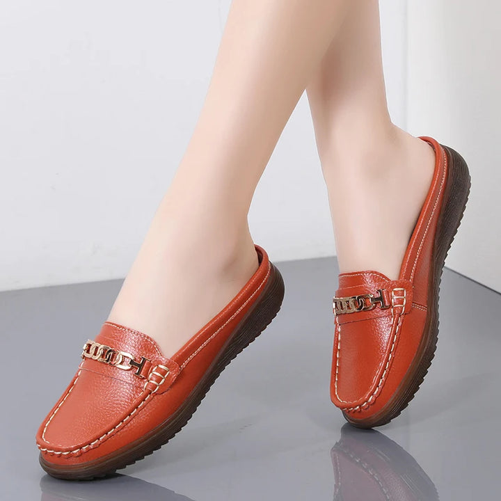Anabella Leather Mules