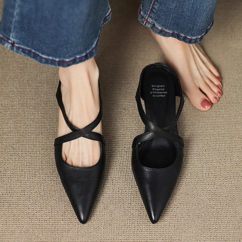 Rebecca Leather Mules
