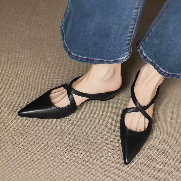 Rebecca Leather Mules
