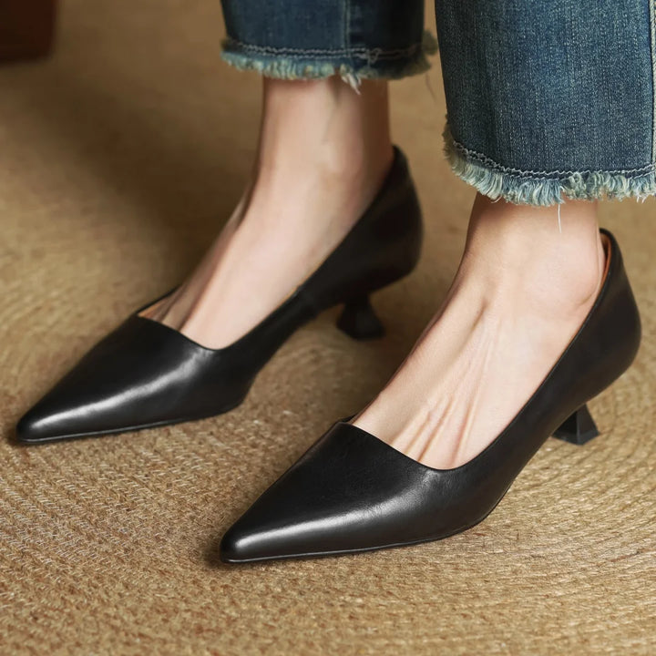 Martina Genuine Leather Pumps