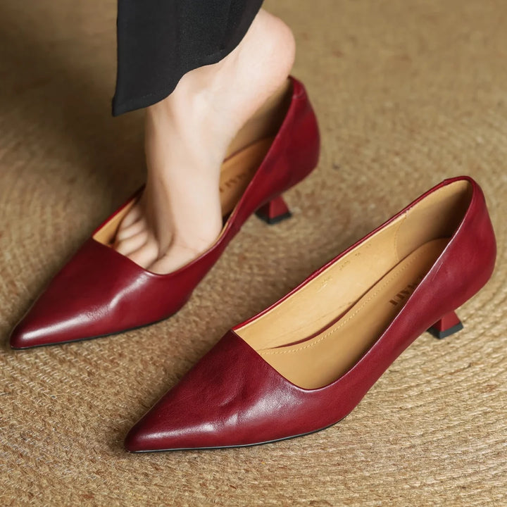 Martina Genuine Leather Pumps