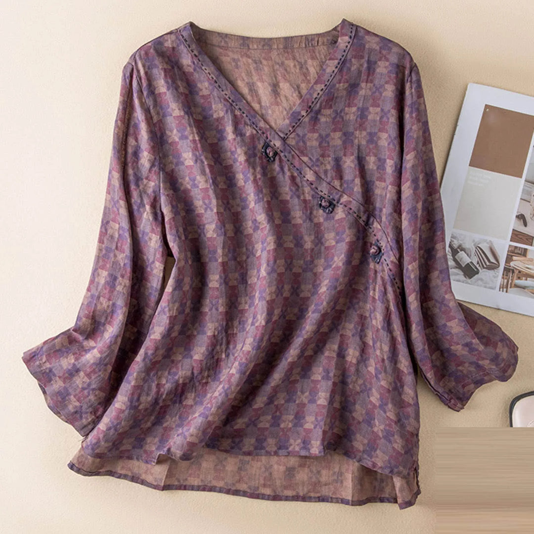 Lila Linen Blouse