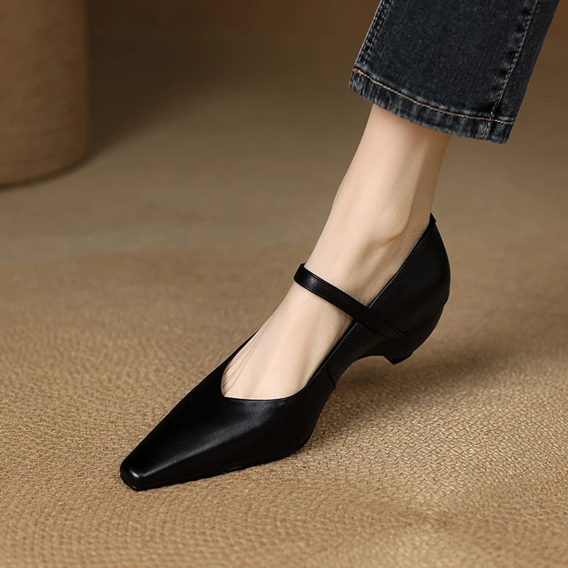 Helena Genuine Leather Pumps