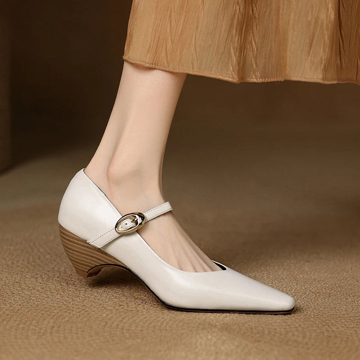 Helena Genuine Leather Pumps
