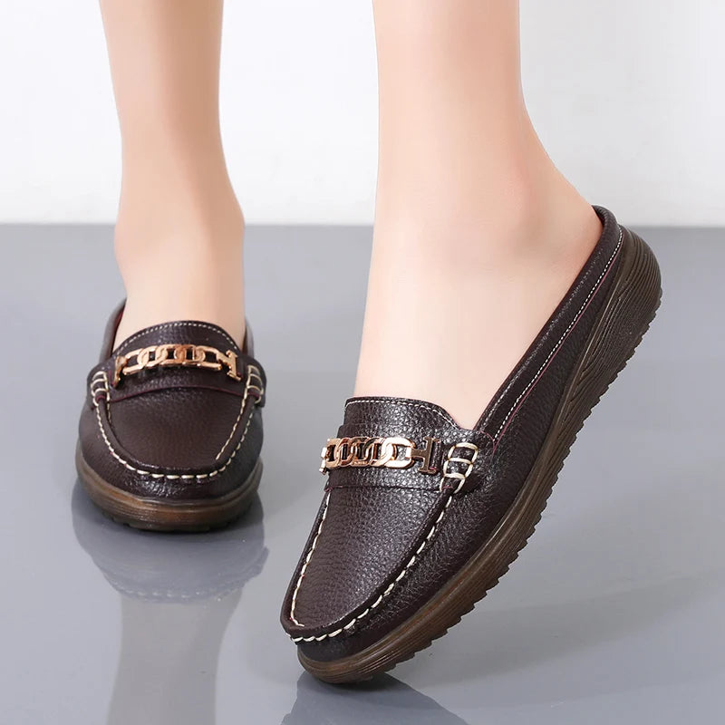 Anabella Leather Mules