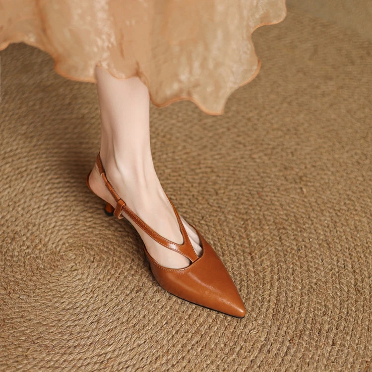 Jamila Genuine Leather Pumps