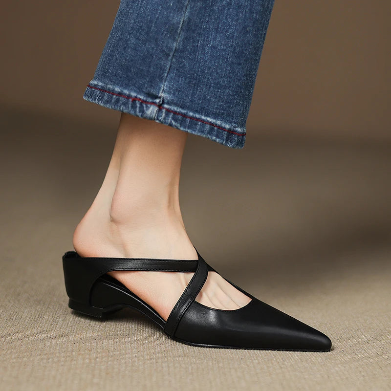 Rebecca Leather Mules