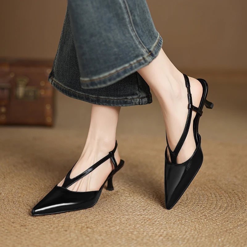 Jamila Genuine Leather Pumps