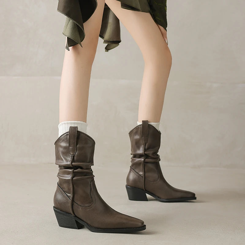 Dominique Leather Boots