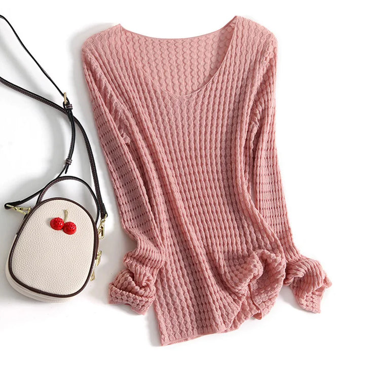 Cynthia Hollow Knit Top