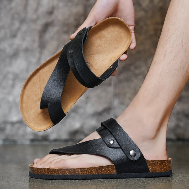 Vento Leather Slides