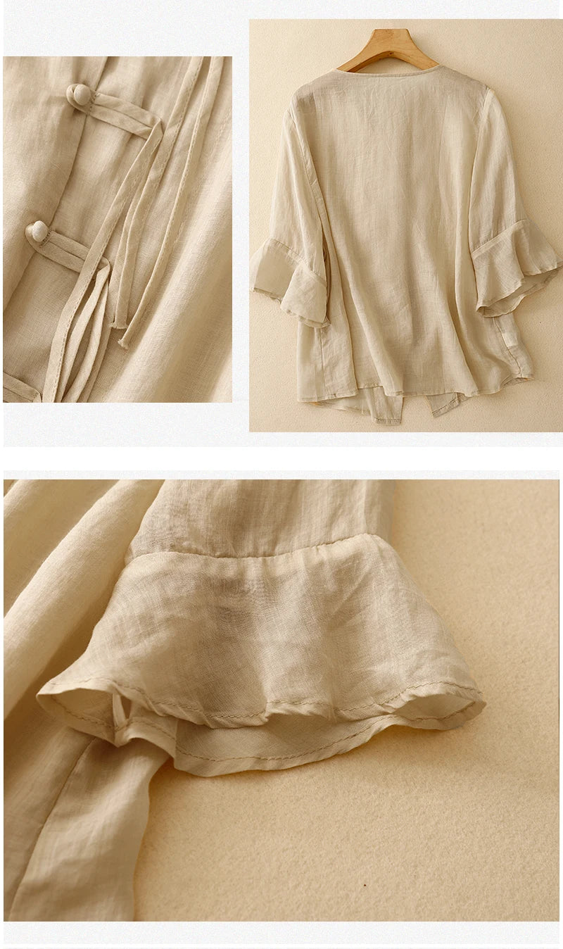 Amelia Linen Blouse