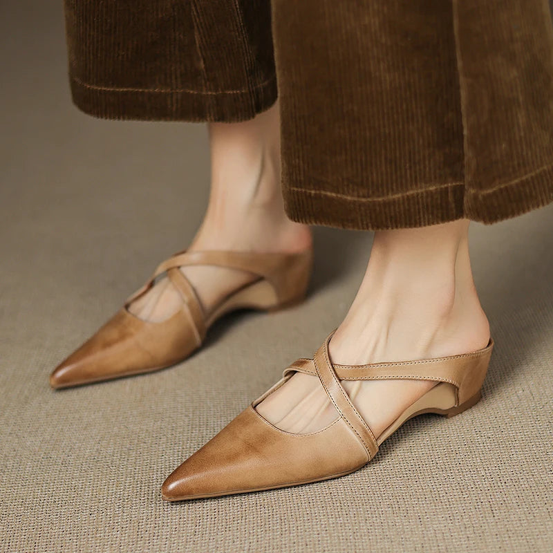 Rebecca Leather Mules