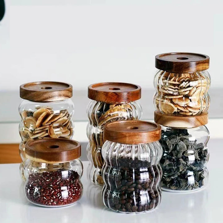 Oak Lid Preserve Jar