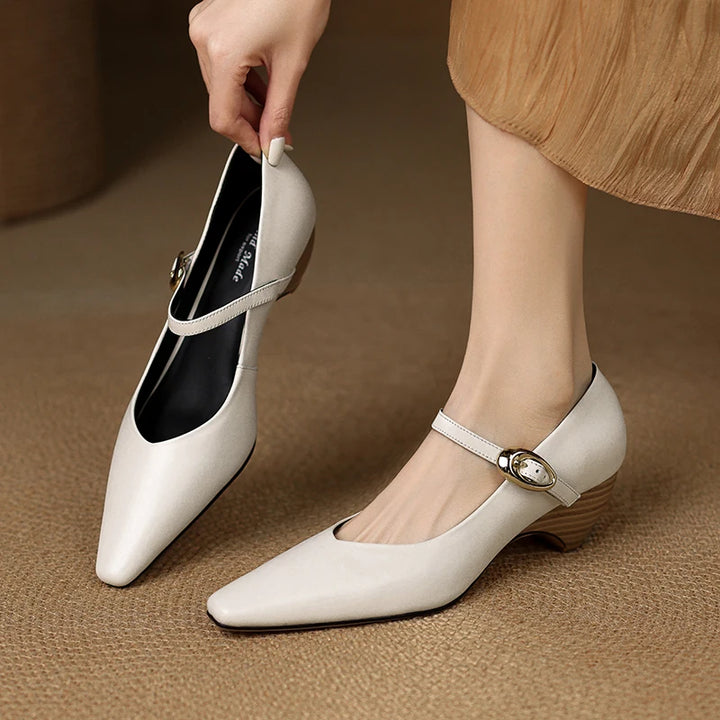 Helena Genuine Leather Pumps