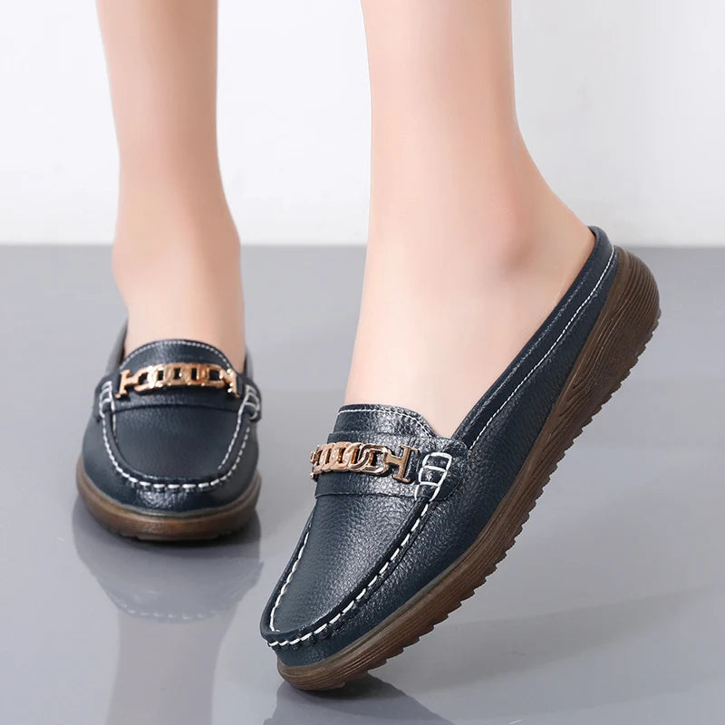 Anabella Leather Mules