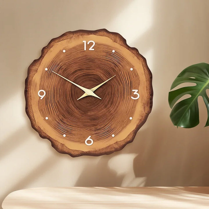 Wood Grain Wall Clock