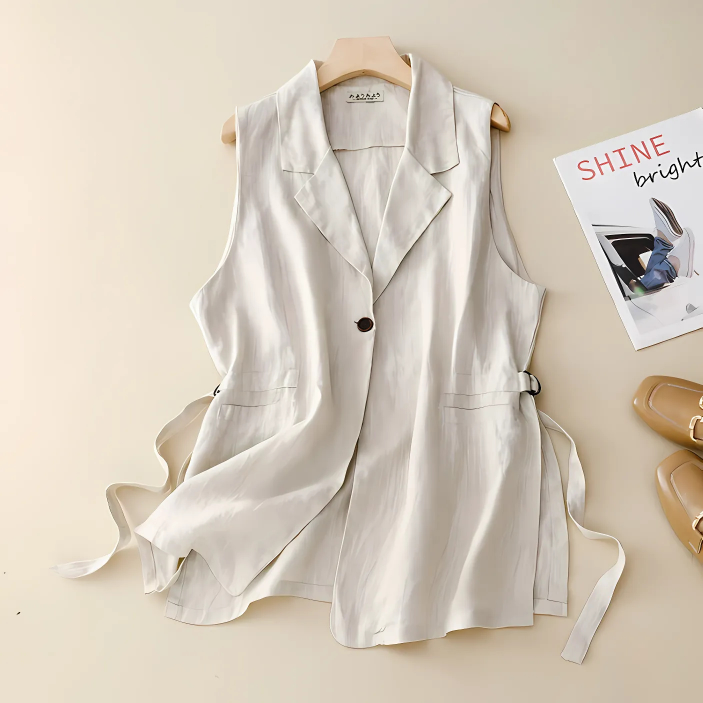 Aubrie Linen Vest