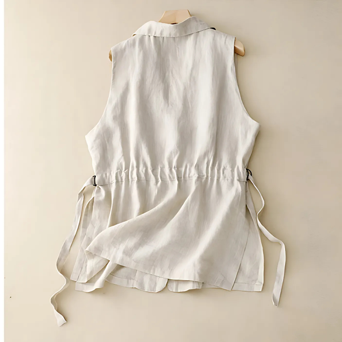 Aubrie Linen Vest