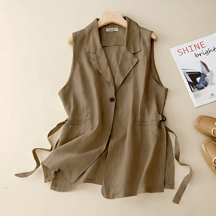 Aubrie Linen Vest